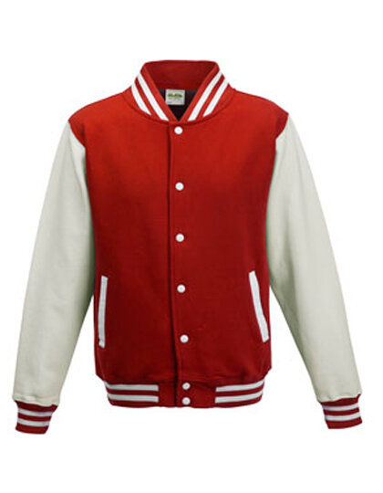 Kids´ Varsity Jacket (Fire Red/White - 3/4 (XS))