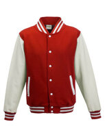 Kids&acute; Varsity Jacket (Fire Red/White - 3/4 (XS))