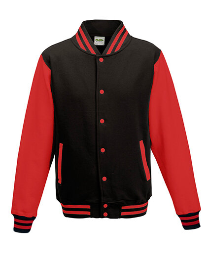 Kids´ Varsity Jacket (Jet Black/Fire Red - 12/13 (XL))
