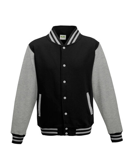 Kids´ Varsity Jacket (Jet Black/Heather Grey - 12/13 (XL))