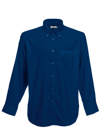Men´s Long Sleeve Oxford Shirt (Navy - M)