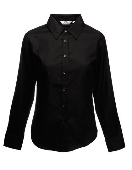 Ladies´ Long Sleeve Oxford Shirt (Black - M)
