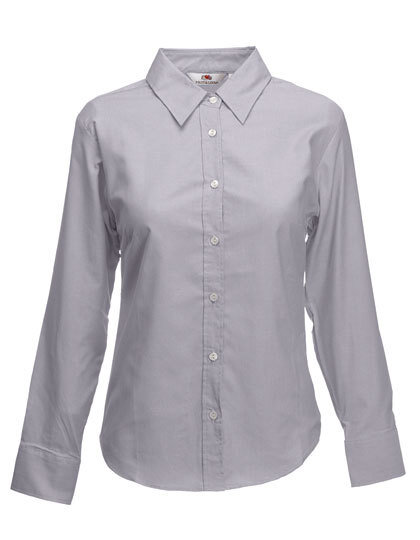 Ladies´ Long Sleeve Oxford Shirt (Oxford Grey - XS)