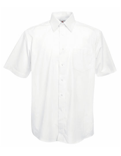 Men´s Short Sleeve Poplin Shirt (White - S)